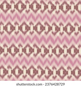 Native fabric pattern made from geometric shapes in pink tones.
