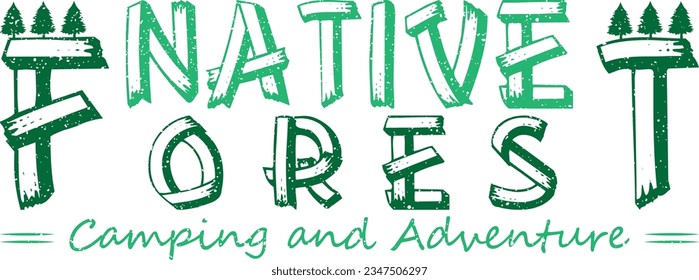 Native Forest Capmping t-shirt design