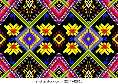 Native geometric traditional seamless patterns. Ethnic geometric ornaments motive African American style. Designs for fabric, clothing, fashions, textile, background, wallpaper, illustration, texture