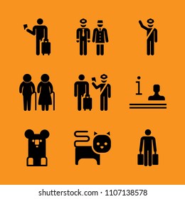 native, holidays, criminal and inside icon set. Vector illustration for web and design.