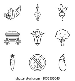 Native home icons set. Outline set of 9 native home vector icons for web isolated on white background