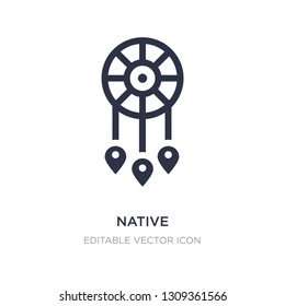 native icon on white background. Simple element illustration from Cultures concept. native icon symbol design.