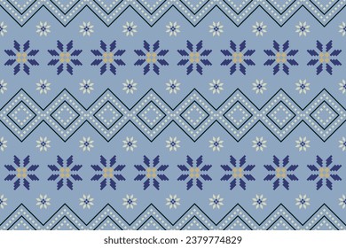 Tela de ikat nativa.Diseño de ornamento de arte geométrico azteca para alfombras, papel pintado, ropa, envoltura,textil.Patrón de estilo Damasco para textiles y decoración.Patrón sin foco en tribal.