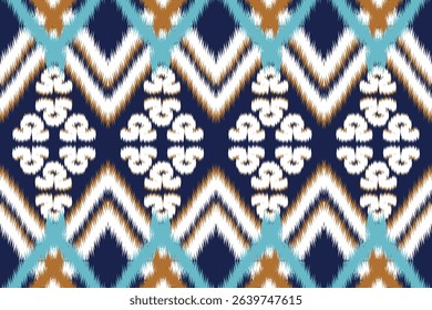 Native Ikat Pattern. Geometric Ethnic Ikat seamless. Indian abstract style.Tribal ethnic texture ikat striped Aztec abstract backdrop African rug, Bohemian. Design for cloth, fabric, wallpaper, cover