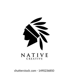 native indian logo icon designs vector illustration template