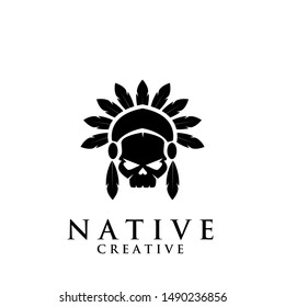 native indian logo icon designs vector illustration template