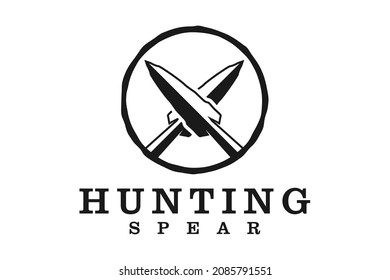 
Native Indian Spear Arrowhead for Hunting, Hunt, Hunter Vintage Grunge Retro Hipster Logo Design