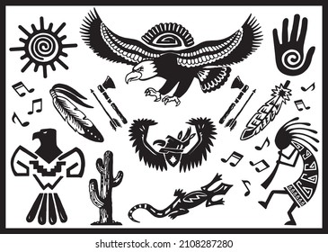 Native Indian symbol vector board