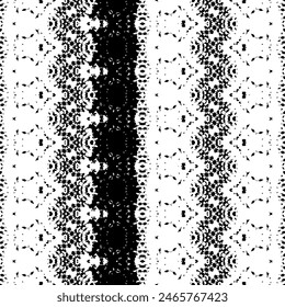 Native Ink Scribble Vector. Black Color Mexican Pattern. Abstract Geo Art Batik. Ethnic Aztec Dark Pattern. Black Colour Dark Doodle Textile. Simple Ethnic Hand Batik. Seamless Ink Tribal Design