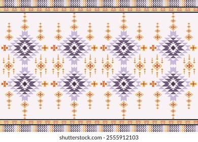 Native Navajo American Southwestern  seamless Pattern Textile Fabric motif bohemian Tribal Southwest Aztec navajo culture american indian repeat Green Red for wallpaper,decoration,fashion,background