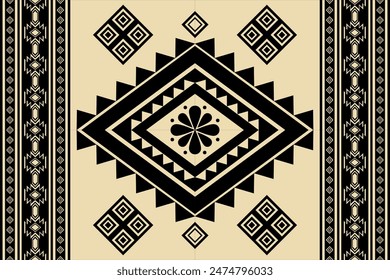 Patrón nativo Tela geométrica de ornamento indio tribal afroamericano sin patrón
