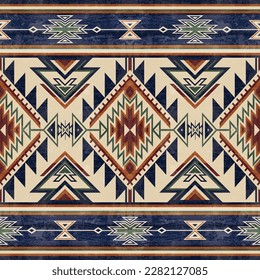 Patrón nativo patrón de ornamento tribal indio americano textura geométrica étnica textil tribal azteca patrón tejido navajo mexicano sin costura Decoración vectorial alfombra batik moda azteca