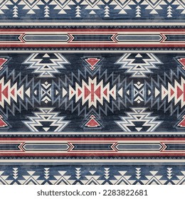 Native pattern american tribal indian ornament pattern geometric ethnic textile texture tribal aztec pattern navajo mexican fabric seamless Vector decoration carpet batik folk aztec fashion