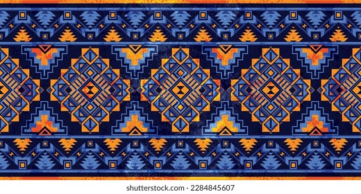 Native pattern american tribal indian ornament pattern geometric ethnic textile texture tribal aztec pattern navajo mexican fabric seamless Vector decoration carpet batik folk aztec fashion
