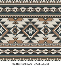 Native pattern american tribal indian ornament pattern geometric ethnic textile texture tribal aztec pattern navajo mexican fabric seamless Vector decoration fashion