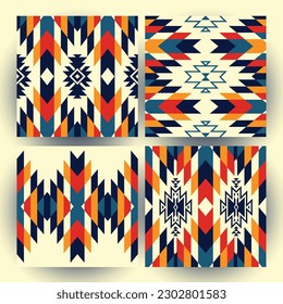 Indianisches Indianerstamm-Indianermuster aus dem Indianerstamm Indianisches Muster geometrische Textur Tribal Aztec Muster navajo mexican Gewebe nahtlose Vectordekoration Mode