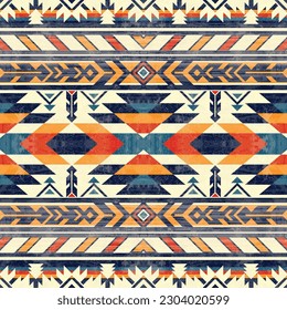 Indianisches Indianerstamm-Indianermuster aus dem Indianerstamm Indianisches Muster geometrische Textur Tribal Aztec Muster navajo mexican Gewebe nahtlose Vectordekoration Mode