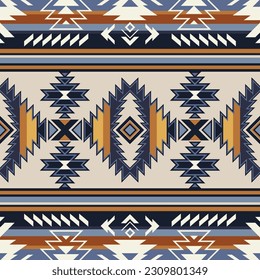 Native pattern american tribal indian ornament pattern geometric ethnic textile texture tribal aztec pattern navajo mexican fabric seamless Vector decoration fashion