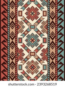 Indianisches Indianerstamm-Indianermuster aus dem Indianerstamm Indianisches Muster geometrische Textur Tribal Aztec Muster navajo mexican Gewebe nahtlose Vectordekoration Mode