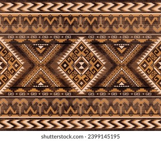 Patrón nativo patrón de ornamento indio tribal americano textura geométrica étnica textil tribal azteca patrón tejido navajo mexicano sin costuras Vector decoración moda