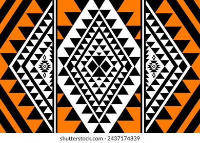Patrón nativo americano tribal indio ornamento patrón geométrico étnico textil textura tribal azteca patrón navajo mexicano tela sin fisuras Vector decoración moda
