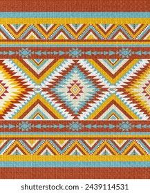Patrón nativo americano tribal indio ornamento patrón geométrico étnico textil textura tribal azteca patrón navajo mexicano tela sin fisuras Vector decoración moda y tela