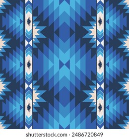 Patrón nativo americano tribal indio ornamento patrón geométrico étnico textil textura tribal azteca patrón navajo tela mexicana sin costuras decoración de Vector