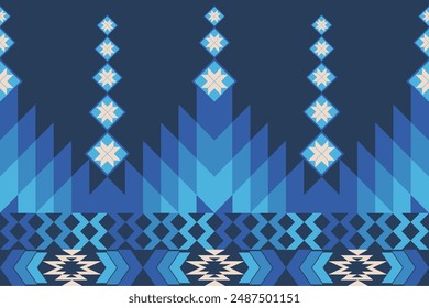 Patrón nativo americano tribal indio ornamento patrón geométrico étnico textil textura tribal azteca patrón navajo tela mexicana sin costuras decoración de Vector