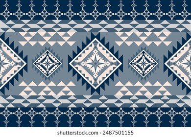 Native pattern american tribal indian ornament pattern geometric ethnic textile texture tribal aztec pattern navajo mexican fabric seamless Vector decoration fashion