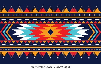 Native pattern american tribal indian ornament pattern geometric ethnic textile texture tribal aztec pattern navajo mexican fabric Vector decoration fashion backdrop, background, carpet, batik, art