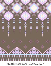 Native pattern american tribal indian ornament pattern geometric ethnic textile texture tribal aztec pattern navajo mexican fabric seamless.Vector decoration fashion.