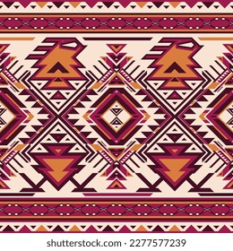 native pattern aztec ethnic indian tribal fabric tribe element
 mexican seamless geometric bird eagle rug textile trendy vector