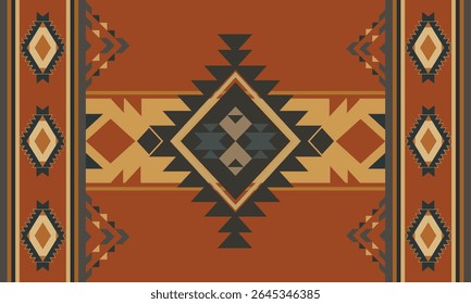 Native pattern geometric ethnic pattern,pixel pattern seamless vector illustration native American geometric Aztec decor, Boho design african woven for carpet background wallpaper blanket clothing.