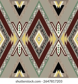 Native pattern, seamless geometric Aztec for fabrics, rugs