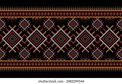 Native patterns traditional textiles abstract ethnic geometric pattern Designs for background or wallpaper, carpets, batik,  vector illustration