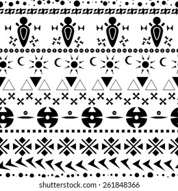 Native seamless pattern. Vector.
