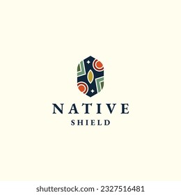 The Native Shield logo encapsulates a spirit of unity, resilience, and reverence for nature. a vibrant color palette inspired by the rich hues found in the natural world.