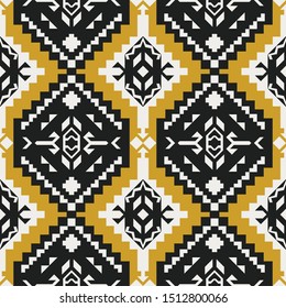 Native Southwest American, Aztec, oriental, geometric seamless pattern. Tribal print. Ethnic design fabric, textile, blanket, rug, etc.