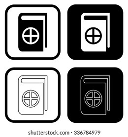 Native Spirituality Book Icon in circle . Vector illustration