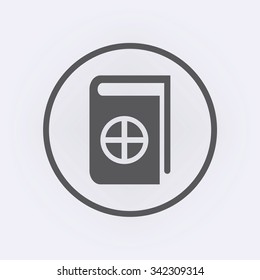 Native Spirituality Book Icon in circle . Vector illustration