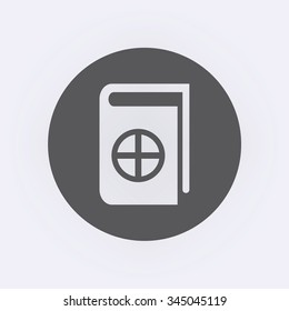 Native Spirituality Book Icon in circle . Vector illustration