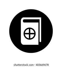 Native Spirituality Book Icon in circle . Vector illustration