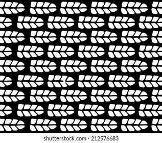 Native style.black background of leaves.