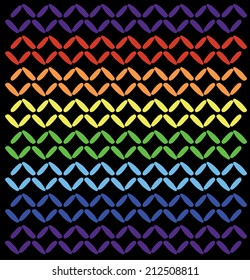 Native style.colorful on the black background.