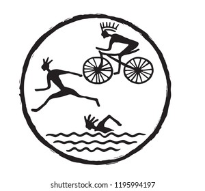 Native triathlon pictogram