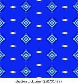 Native and tribal fabric patterns that have been adapted for use in fashion. Appropriate clothing and home decoration. Simple, cute pattern.
