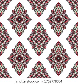 Native tribal pattern. Outline illustration of native tribal vector pattern for web design