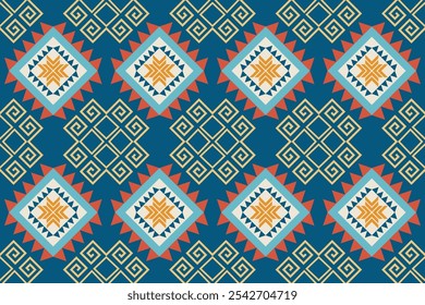 Native tribal vector seamless pattern. Navajo American ornament. Ethnic South Western decor style. Boho geometric ornament. Vector seamless pattern. Mexican blanket, rug. Woven carpet illustration