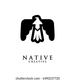 native tunderbird indian logo icon designs vector illustration template