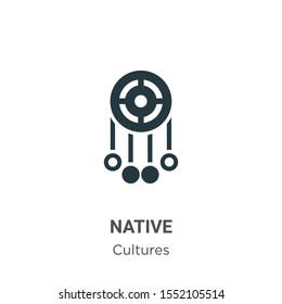 Native vector icon on white background. Flat vector native icon symbol sign from modern cultures collection for mobile concept and web apps design.